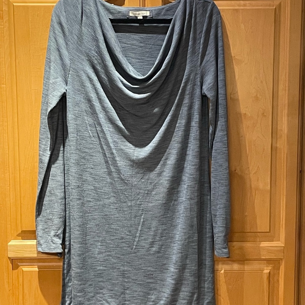 Anthropologie Pure + Good blue tunic Size L